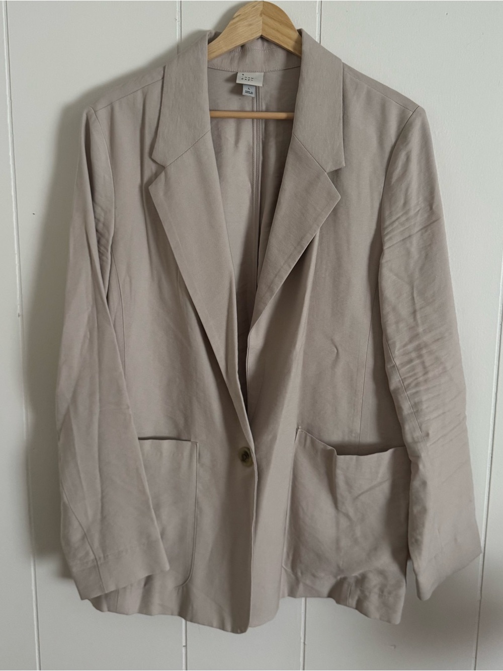 A New Day Single-Button Women's “Linen” Blazer Size L